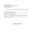 Snemalna knjiga za kratki dokumentarni film Kje se bom zbudil jutri - 