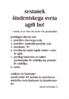 Vabilo na sestanek študentskega sveta - 