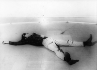 Kozmologija - OHO - Avtor happeninga: David Nez.
Moderna galerija Ljubljana, 1969