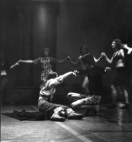 Pupilija, papa Pupilo pa Pupilčki - Čermelj, Svetina, Kocbek, Žagar - Gledališče Pupilije Ferkeverk, 29. 10. 1969, Viteška dvorana Križank. 
Prizor: Sokolska telovadba