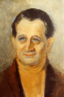 Filip Kalan Kumbatovič - Barvni portret, darilo žene Zofije Kumbatovič Filipu za šestdesetletnico (ca. 1970). Avtorica: Cita Potokar.