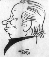 Filip Kalan Kumbatovič - karikatura - Avto karikature: Borut Pečar.
Prešernove nagrade 1981.
Sig. 311126