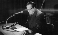 prof. dr. France Koblar - Ob 20-letnici predavateljstva na AGRFT in izvolitvi med redne člane SAZU je Viba posnela kratek portret prof. Koblarja (rež. Milan Ljubić, maj 1965). Slike so s filmskega zapisa (snemalca: France Cerar, Janez Verovšek).
Povzeto po List 4 (1964-1965).
