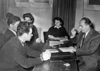 Slavko Jan s študenti - 