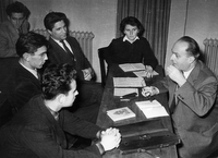 Slavko Jan s študenti - 