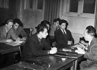 Slavko Jan s študenti - 