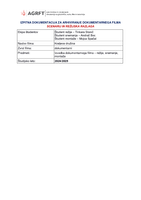 Scenarij za kratki dokumentarni film Kraljeva družina - 