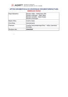 Snemalna knjiga za kratki dokumentarni film Cosmic Blues - Datoteka je zmanjšana kot spletna različica, original je hranjen na NASu.