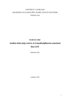 Analiza delovanja centra za transdisciplinarno umetnost - digit. kop.Das LOT - pdf.