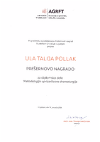 Prešernova nagrada UL AGRFT - Ula Talija Pollak - pdf.